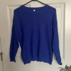 Royal Blue/Indigo Wool Scoop Neck Sweater